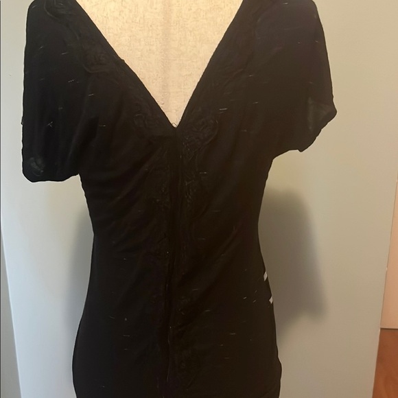 Black and White Striped Women's Top - Picture 4 of 6